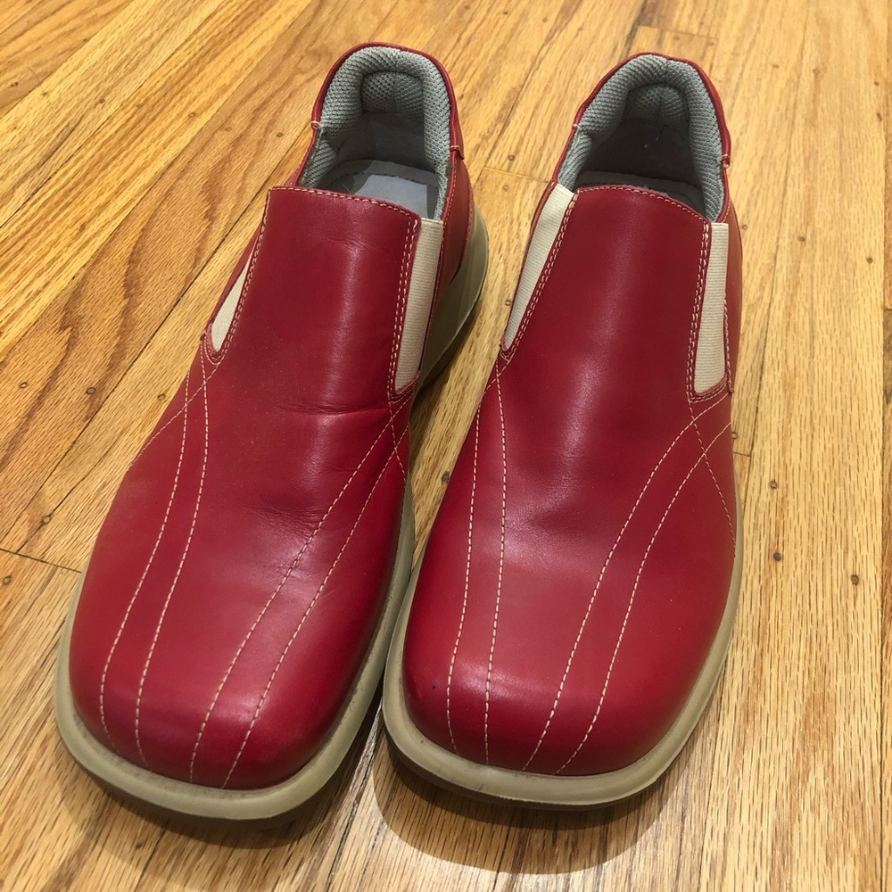 Red Bacco Bucci loafers barely worn